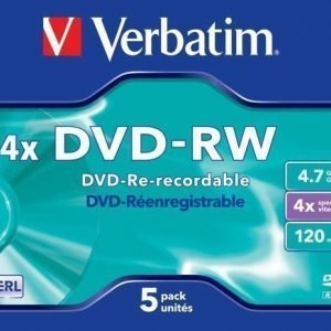 Verbatim DVD-RW Verbatim 4.7GB 5p Jewel Case 4X